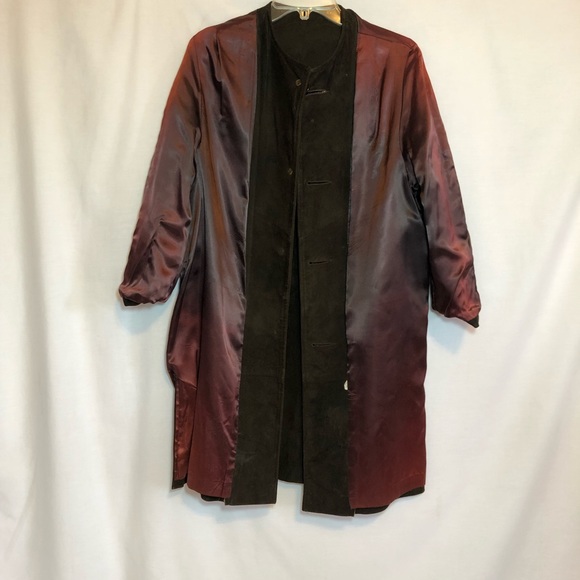 Vintage/antique brown suede midi coat size 12 - Picture 9 of 12